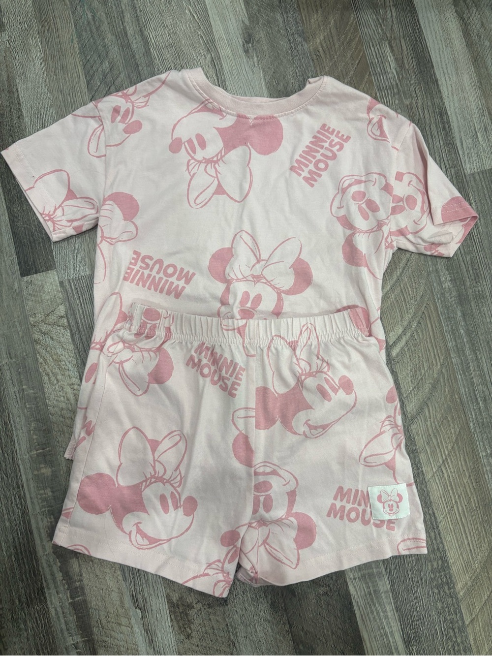 Minnie Mouse Pink Shorts Matching Set 6T